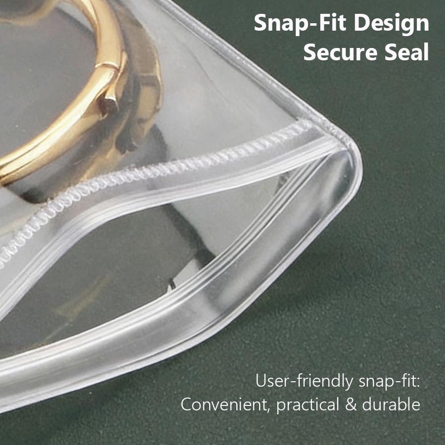 100Pcs Thicken Transparent PVC Zipper Bags for Jewelry, Self-Sealing Pouches for Jewelry, Small Beads & Craft Supplies Packaging