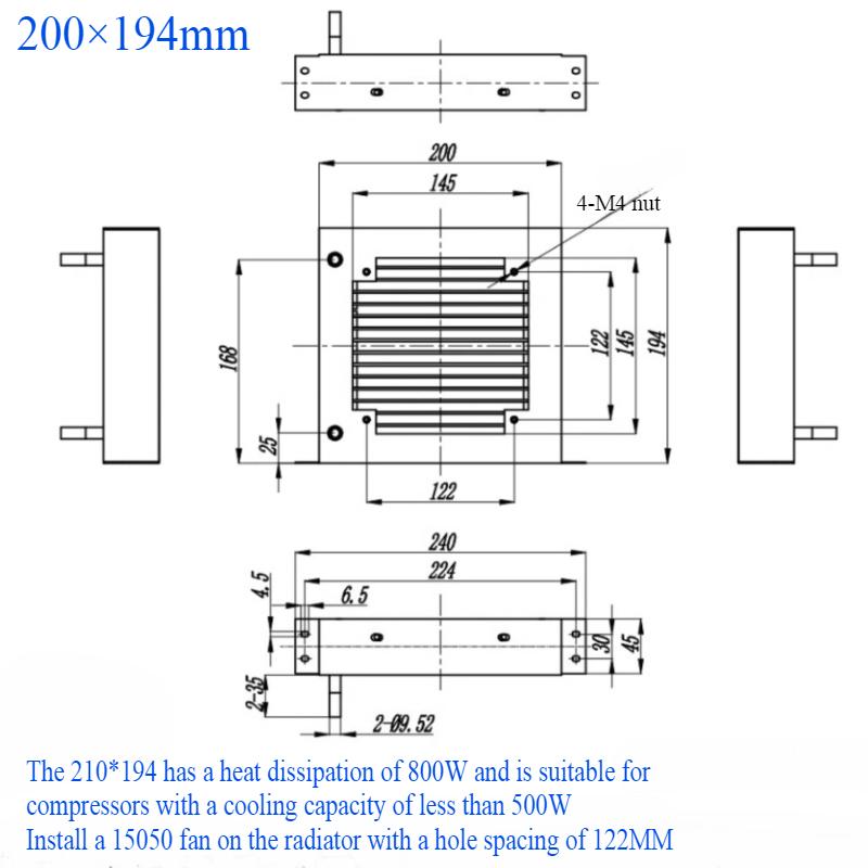 1PC Microchannel condenser coil parallel flow Condenser for Compressor refrigeration micro channel tube and fins heat exchanger