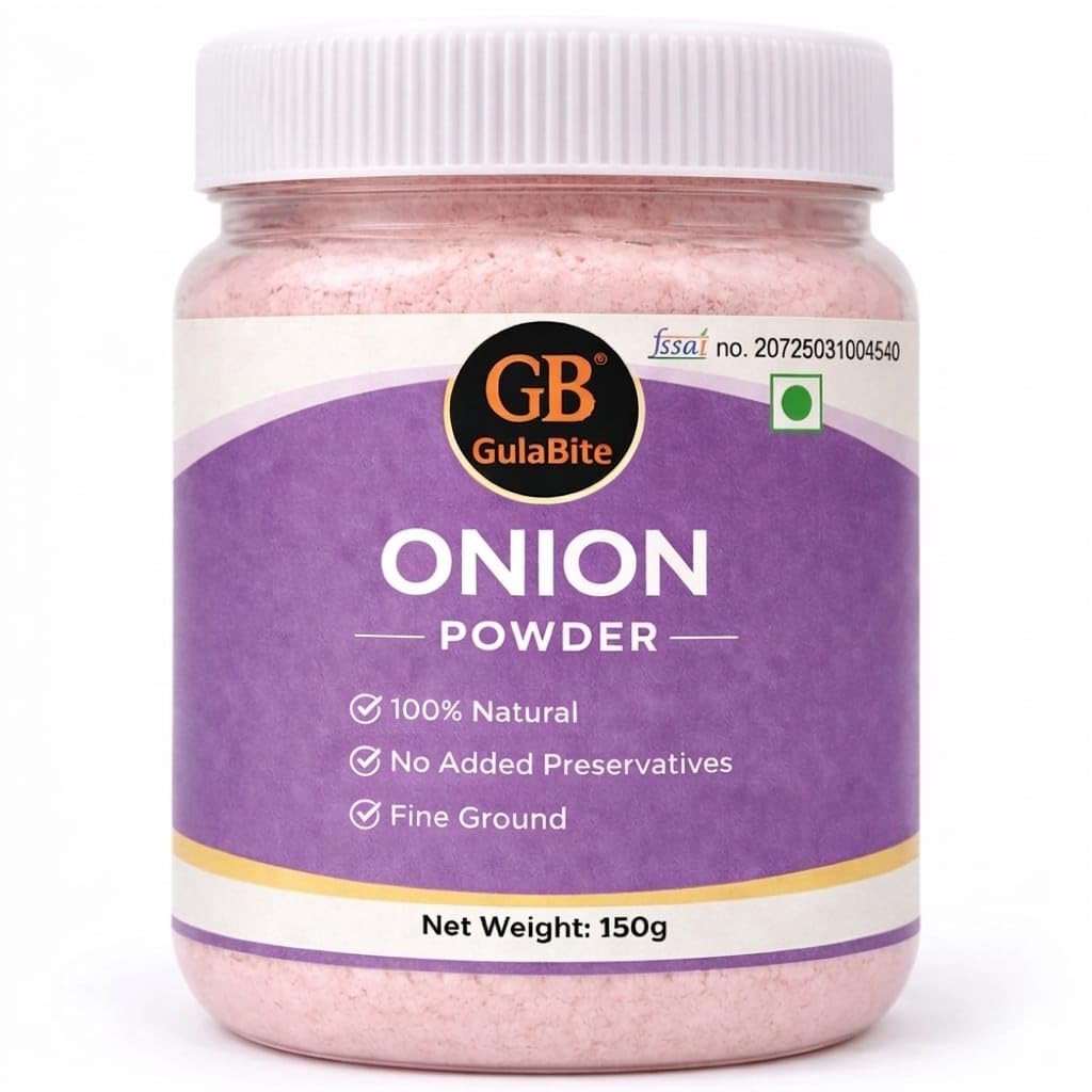 

Gulabite Onion Powder 150gm - 100% Pure Dehydrated Onion Powder | Rich Aroma & Strong Flavour | Ideal for Cooking, Seasoning & Marinades | No Add