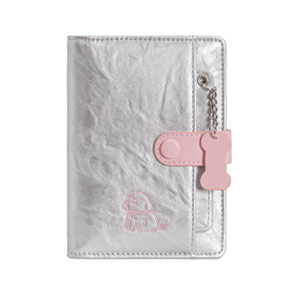 

Cute Puppy PU Passport Bag Card Holder Card Storage Bag Portable Passport Clip Men