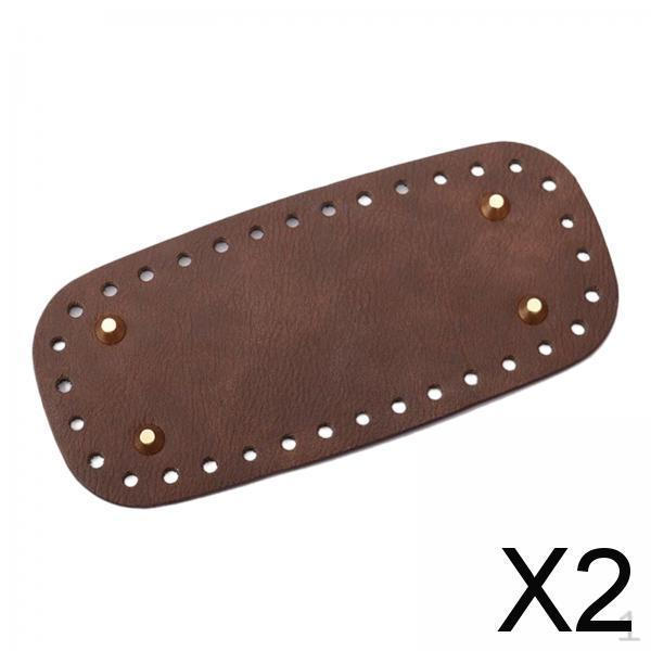 

2x Основа для вязаной сумки своими руками, для изготовления сумок, кошельков, с отверстиями, из ПУ кожи для