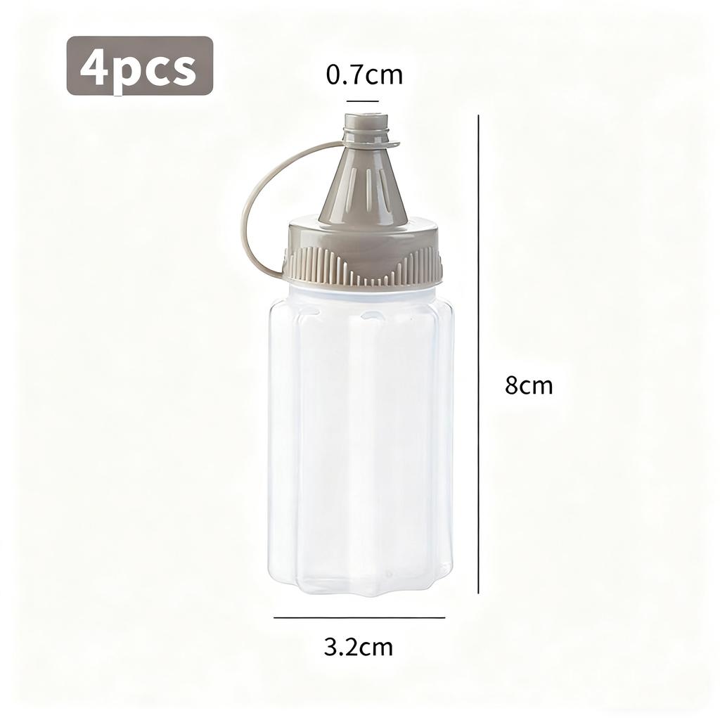 Mini Portable Seasoning Squeeze Bottles for Jam Sauces and Barbecue Seasonings Airtight Lids Kitchen Storage Kitchen Tool