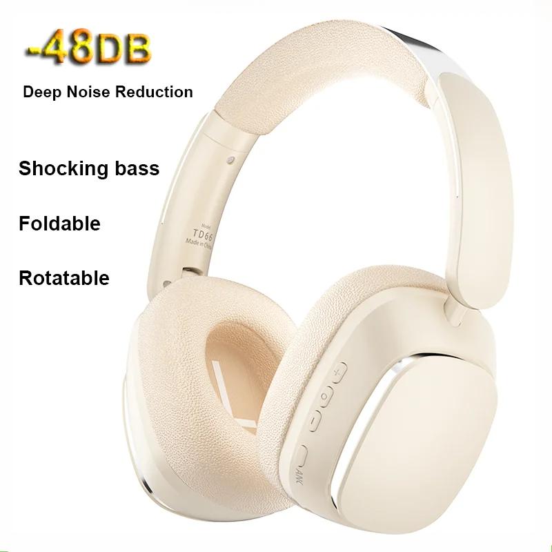 Sluchátka TD66 ANC Bluetooth s aktivním potlačením hluku ANCPods-Max Náhlavní soupravy ENC-Hovory 1000mAh 100H Doba přehrávání