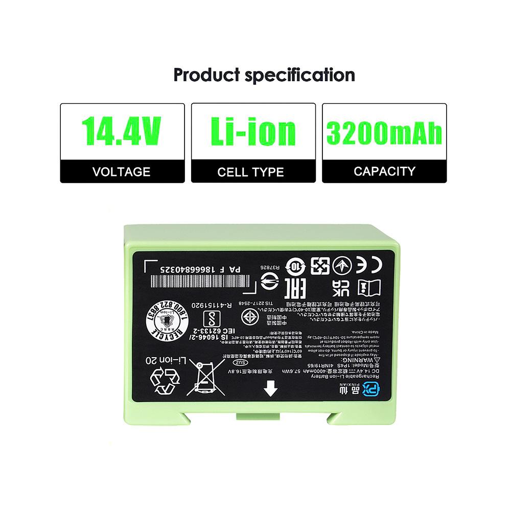 High Capacity 3200mAh ABL-D1 Battery Compatible with iRobot Roomba i7/E5 Vacuum Cleaner Replacement