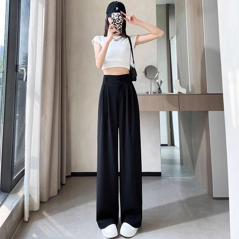 Women s High-Waist Fleece Wool Pants - Slimming, Draped, Petite, Narrow or Wide Leg S (Below 95 lbs)