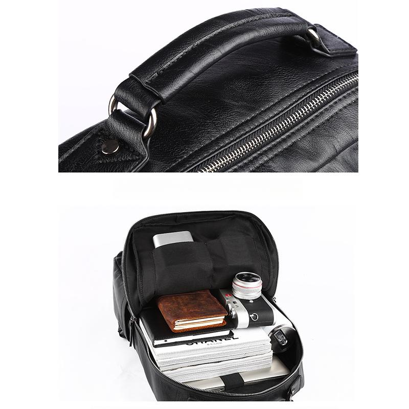 Męski Plecak Plecak ze Skóry PU Duże Plecaki na Laptopa Męski Czarny Tornister dla Nastolatków Chłopców