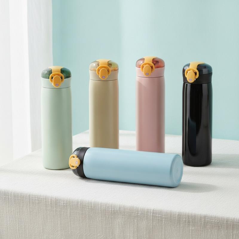 1 Pezzo 320/460ml Borraccia Termica in Acciaio Inossidabile Portatile Tazza con Cannuccia per Bambini Termos Termico Caldo e Freddo Borraccia per Studenti