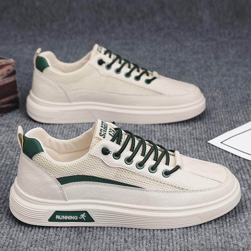 Men's Shoes 2025 Summer New Mesh Little White Casual Shoes Personalized Korean Version of Student Tide Shoes Youth Breathable Board Shoes