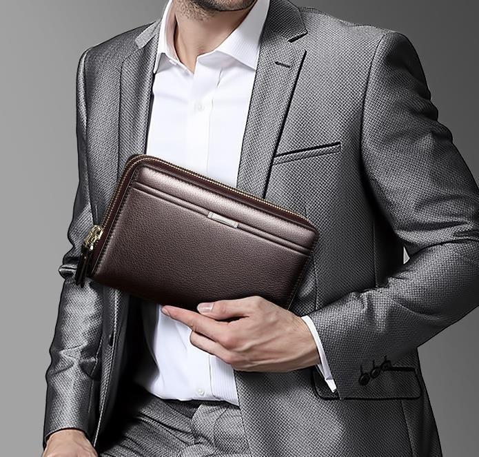 

Элегантный мужской объёмный бумажник из натуральной кожи