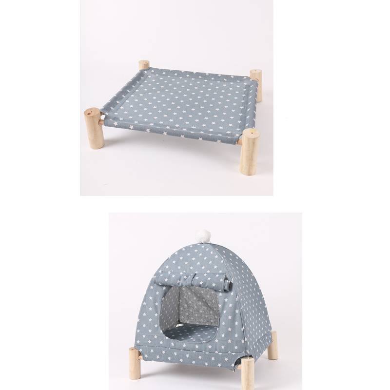 Of Type Pet Product Cat Shelter Tent Wood Detachable Breathable Nest Comfortable