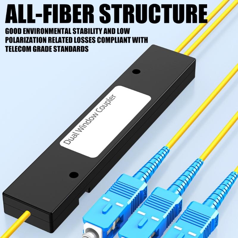 High Performances 1 In 2 Out Opticals Splitter Single Mode G657A1 Fiber For FTTH Applications 1310-1550nm Wavelength