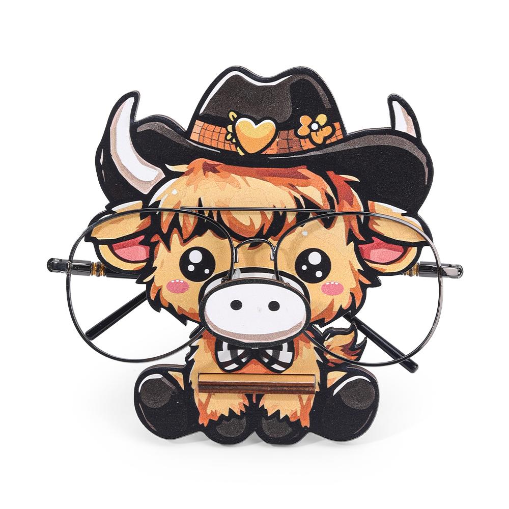 Creative Animal Glasses Frame Cartoon Cat Sunglasses Display Frame Glasses Storage Frame Hand-carved Household Wood Decoration3D