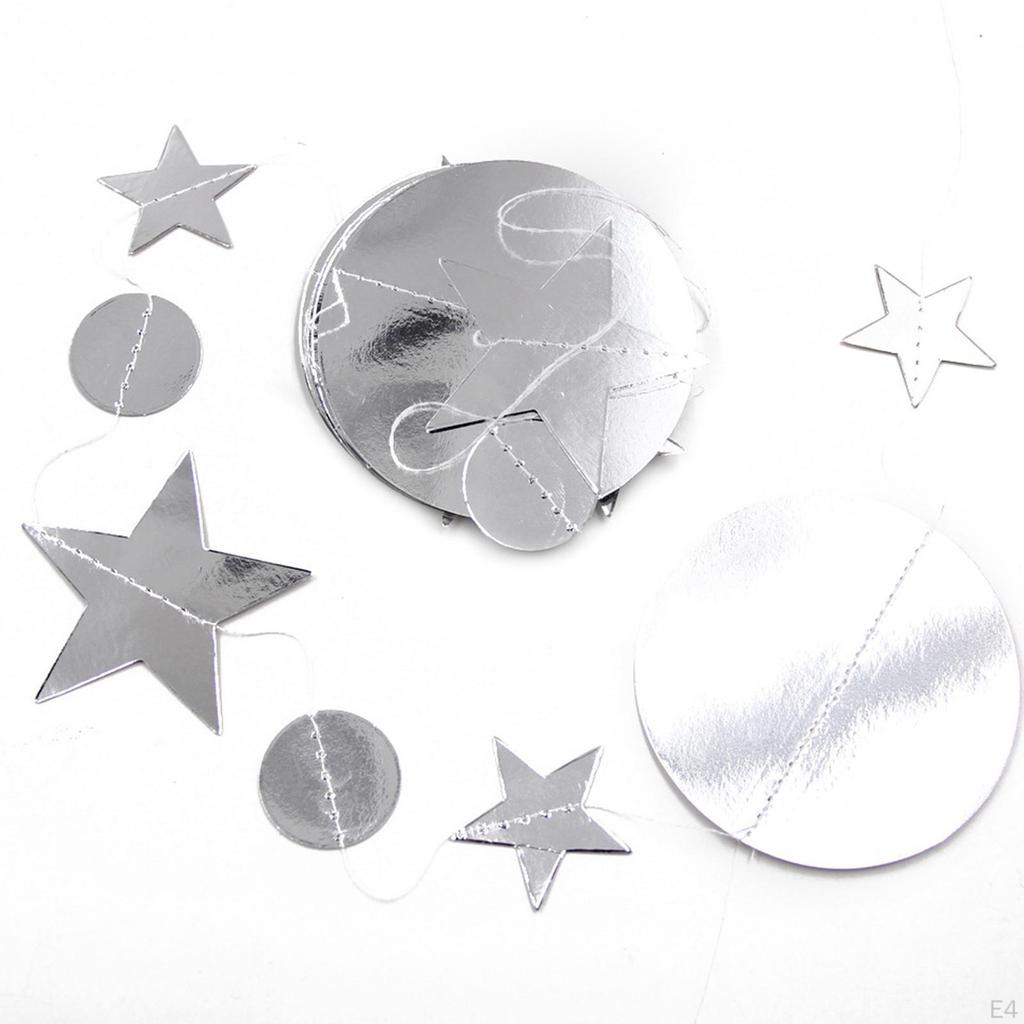 Garland Streamer Kit for Party Decoration Glitter Reflective Paper Hanging Banner Backdrop