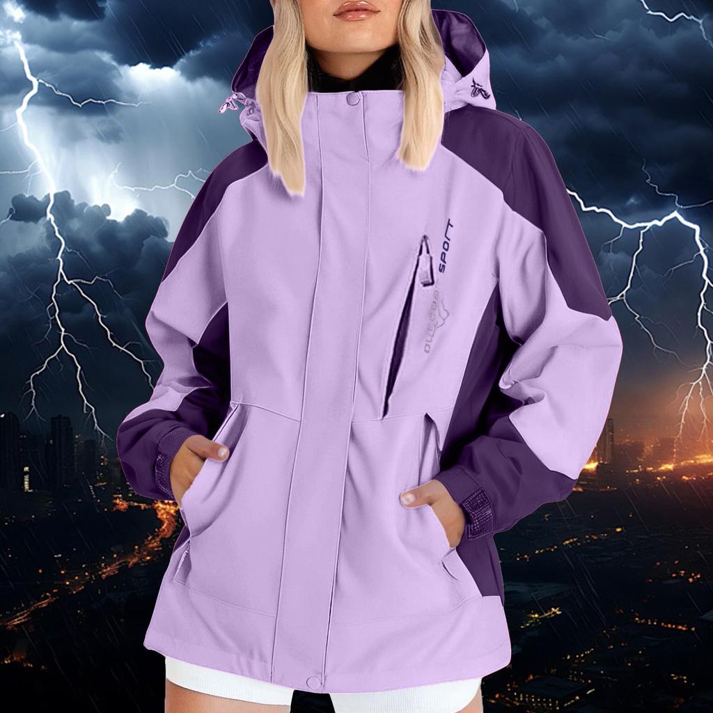 Women's Waterproof Ski Jacket, Windproof Winter Coat with Hood, Warm Fleece Lined Outdoor Snowboard Jacket for Hiking, Camping, and Snow Sports