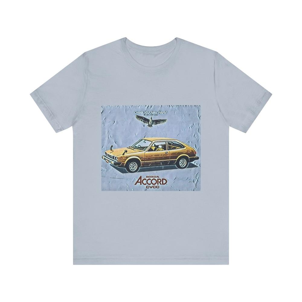 

Футболка с графическим принтом Honda Accord, с коротким рукавом, ретро-автомобиль, подарок, искусство, круглый вырез L