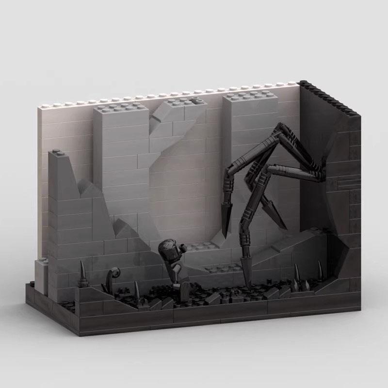 MOC Model Ornament Hell Border Spider Game Classic Screen Particle Assembly Building Blocks Children's Toy