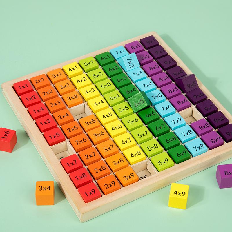 Wooden Children's Nine-nine Multiplication Board Formula Hundred Board Digital Thinking Training Multiplication Operation Educational Toy
