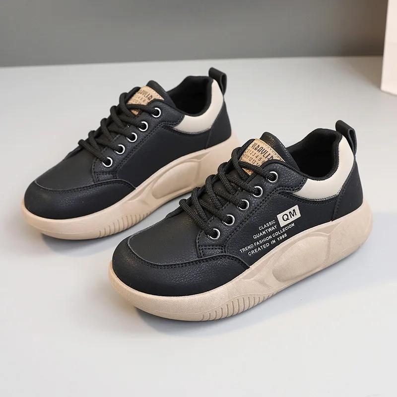 

Fashion New Women s Shoes 2025 Spring Thick Sole Elevated Shoes Sports Shoes Women s Shoes Student Street Casual Board Shoes 40 чёрный