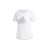 T Shirts Women's White Crew Neck Moderate Straight Fit DY8612