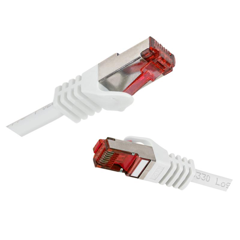 CAT6 S/FTP network cable 3m RJ45 white LAN patchcord lszh 10GBase-T 250MHz