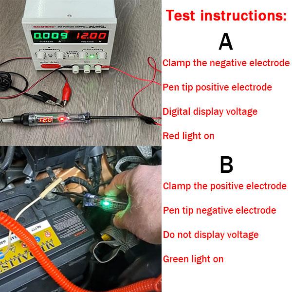 Car Truck Voltage Circuit Tester Auto 6V 24V Tools Car Diagnostic Probe Test Pen Light Bulb Electric Measuring Pen Tools
