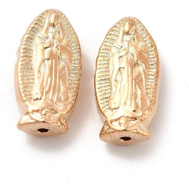 LiQunSweet 20 Pcs 18K Gold Plated Heart 304 Stainless Steel Beads Lovely Heart Spacer Loose Beads for Valentine's Day Gifts DIY Jewelry Craft