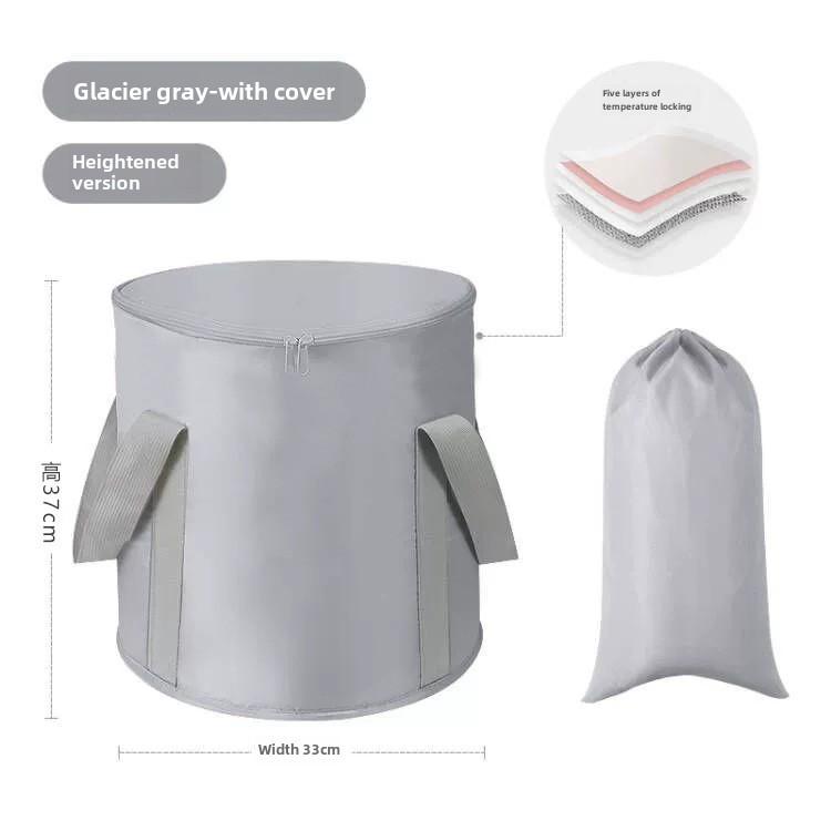 Cadă de călătorie pliabilă pentru picioare: Design portabil, izolat, extra-adânc pentru acoperirea gambelor; Soluție multifuncțională pentru baie de picioare acasă.