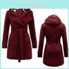 Elegant Women's Overcoat Long Jacket Warm Winter Outwear With Hooded Parka Design