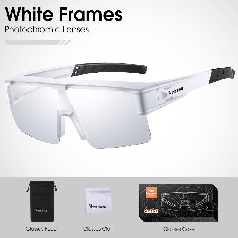 Photochromic Cycling Glasses Fit Over Myopic Sunglasses UV 400 Polarized Fishing Bike Goggles Cool Aesthetic Eyewear