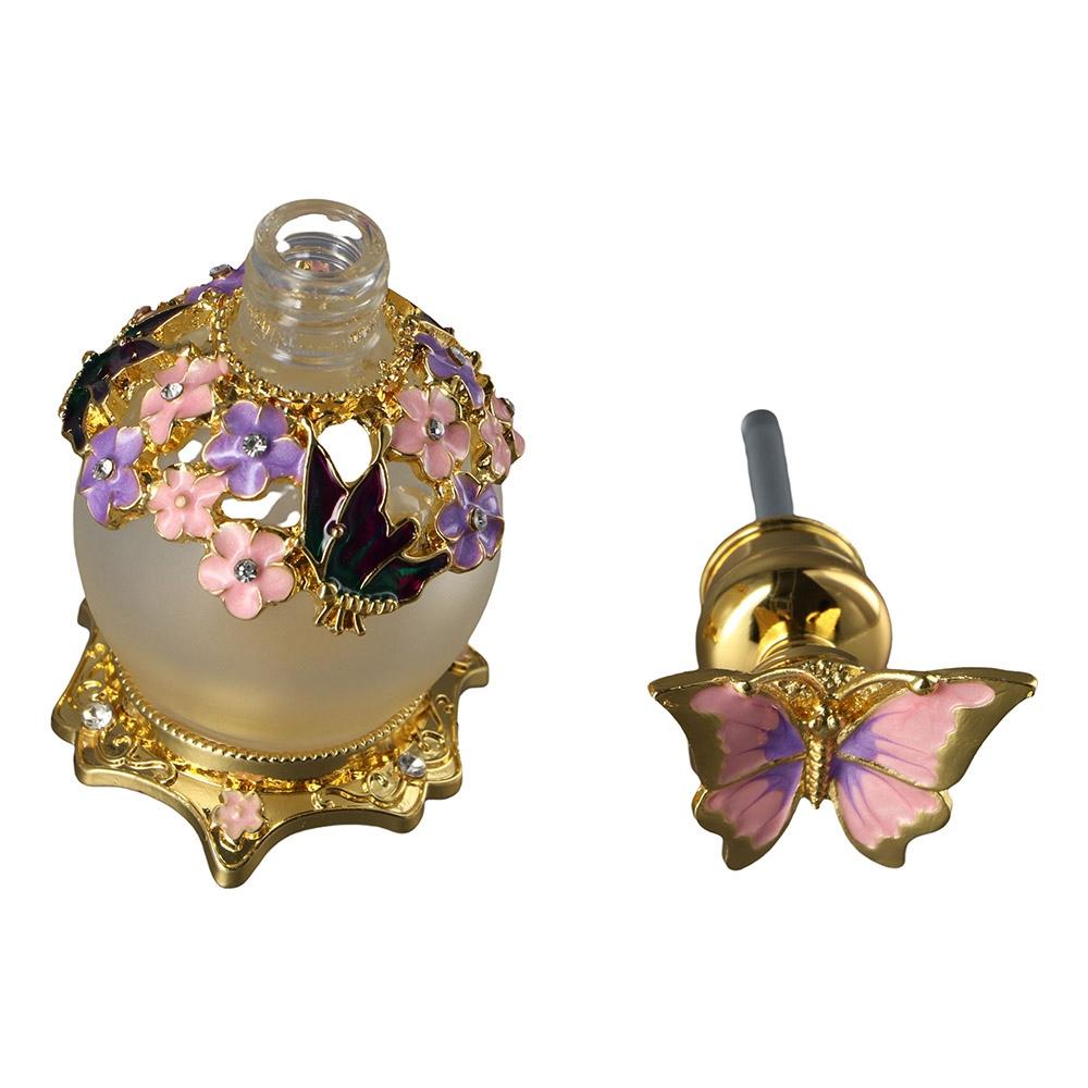 Essential Oil Container Fragrance Container Empty Refillable Bottles Gold Butterfly Perfume Bottle