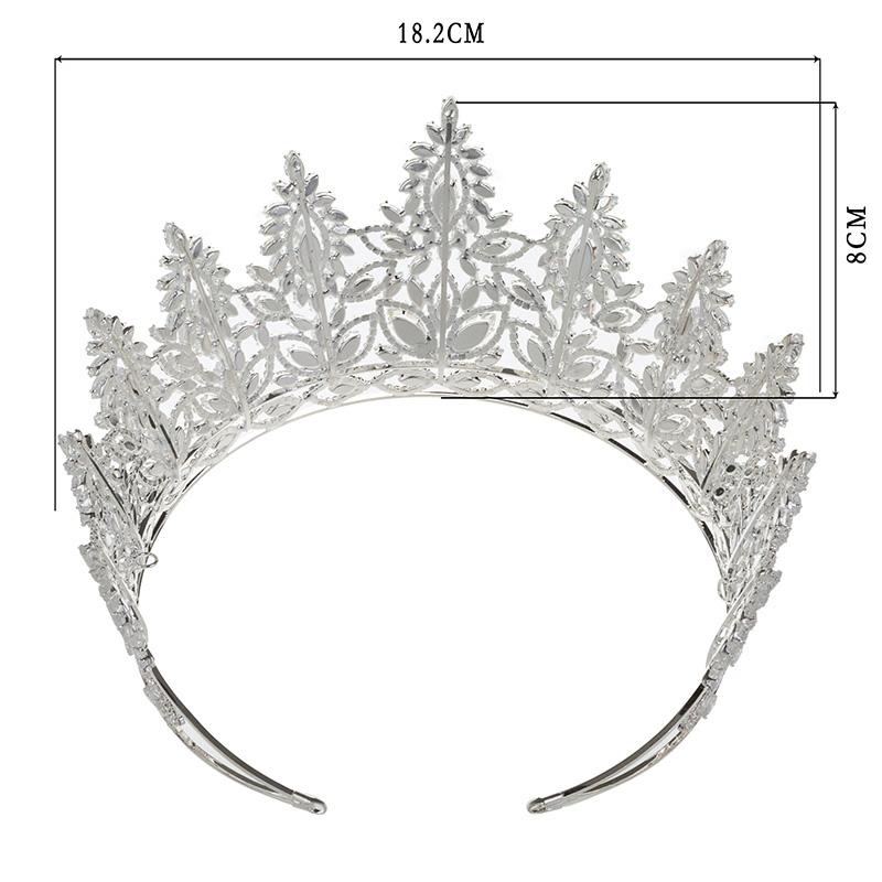 Echsio New Big Eye Zircon Bridal Copper Crowns Luxury Rhinestone for Women Wedding Accessories Tiaras for Women Party BC4626