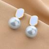 Pinkdudu Simple Causal Pearl Drop Earrings Temperament Elegant Trendy Alloy Earrings Jewelry Gift PD1746