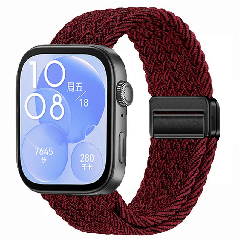 Nylon Braided Strap for Huawei Watch Fit 3/4/4 Pro Magnetic Adjustable Comfortable Band for Huawei Watch Fit 4/3 Bracelet Belt