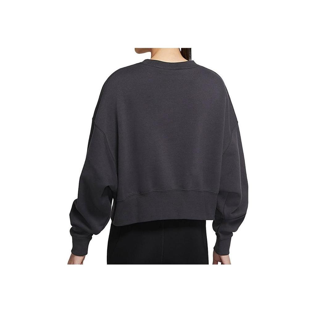 Nike Logo Sports Casual Crewneck Sweatshirt Women sweatshirt Dark-Gray DJ4136-062