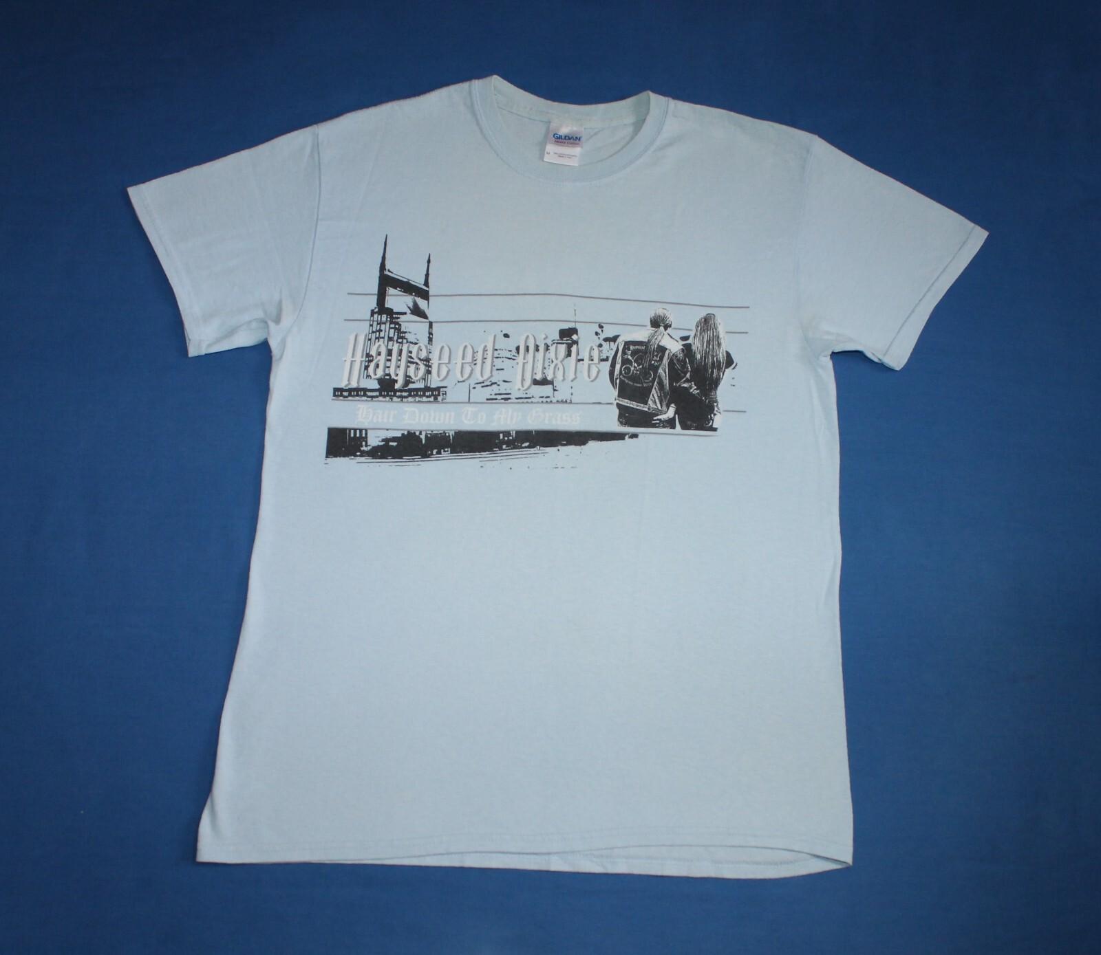 New Hayseed Dixie Shirt Hair Down to My Grass Tour 2015 Country Band Men s Tee M L