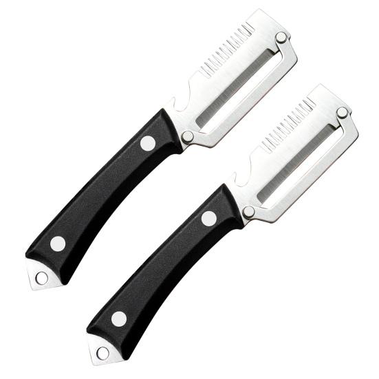 Vegetable Peeler With Wooden Handle Stainless Steel Blade Bottle Opener
