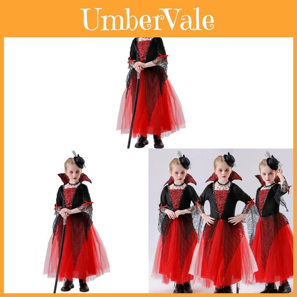 Halloween Costume Children Vampire Demon Witch Princess Dress For Stage Play