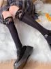 Japanese Lolita Cute Lace Middle Socks Velvet Versatile Glass Stockings with Bow White JK Calf Socks Women Sexy Stockings