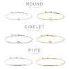 [Matthewmark] Bracelet Chain Cubic Zirconia Circlet Gold (K18) Italian Made Venetian Chain Women's Popular Accessory Birthday Present Gift Fashion Bra