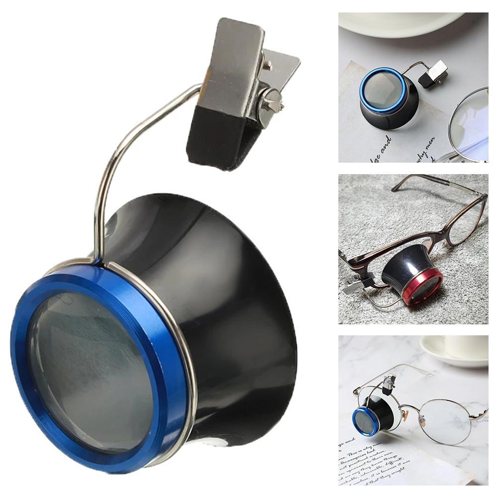 Buy Clip On Eyeglass Magnifier Watch Repair Tool 10x Loupes Watchmakers Tools Magnifying Blue