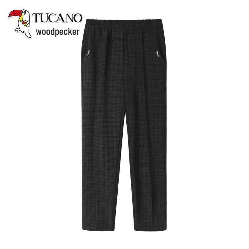TUCANO Women's Elastic Waist Straight-Leg Trousers for Seniors