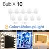 LED odnímatelné žárovky Profesionální make-up zrcadlová lampa USB napájení Kosmetické zrcadlo světlo Hollywood toaletní stolek toaletní světla