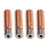4pcs 3D Printer All Metal Heatbreak Professional Copper Alloy Extruder Throat Tube Replacement for