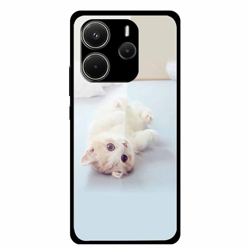 Case For Redmi Note 14 4G Case Note14 Coque Tempered Glass Hard Back Cover For Xiaomi Redmi Note 14 5G Phone Case Soft Bumper