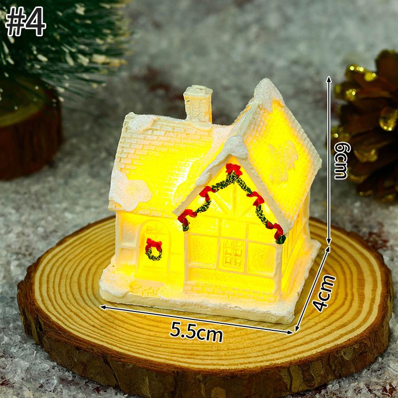 Christmas Home Decoration Xmas Desk Accessories House Micro Landscape Santa Claus Figure Christmas Gift for Women Girls