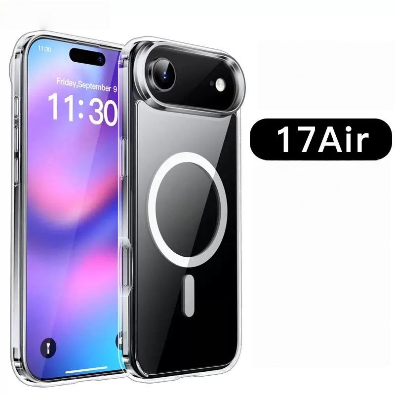 Highly Translucent With Magnetic Compatible PC+ TPU Phone Case ForiPhone 17 Pro Max/17 Pro/17 Air/16/15/14/12/11