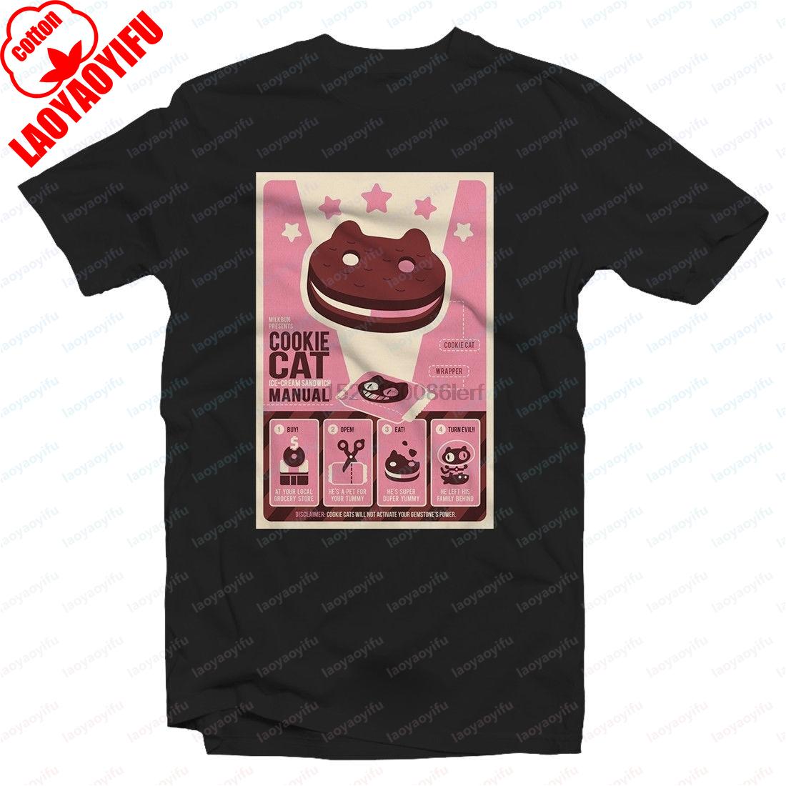 Kawaii Cookie Cat Tshirt Steven Universe Gift Graphic T Shirt Harajuku Anime Shirt Women Unisex Shortsleev Tee Cute Ropa Hombre 4XL