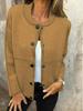 2025 Europäischer & Amerikanischer Gestreifter Lockerer Knopfleisten-Strickjacke für Herbst/Winter