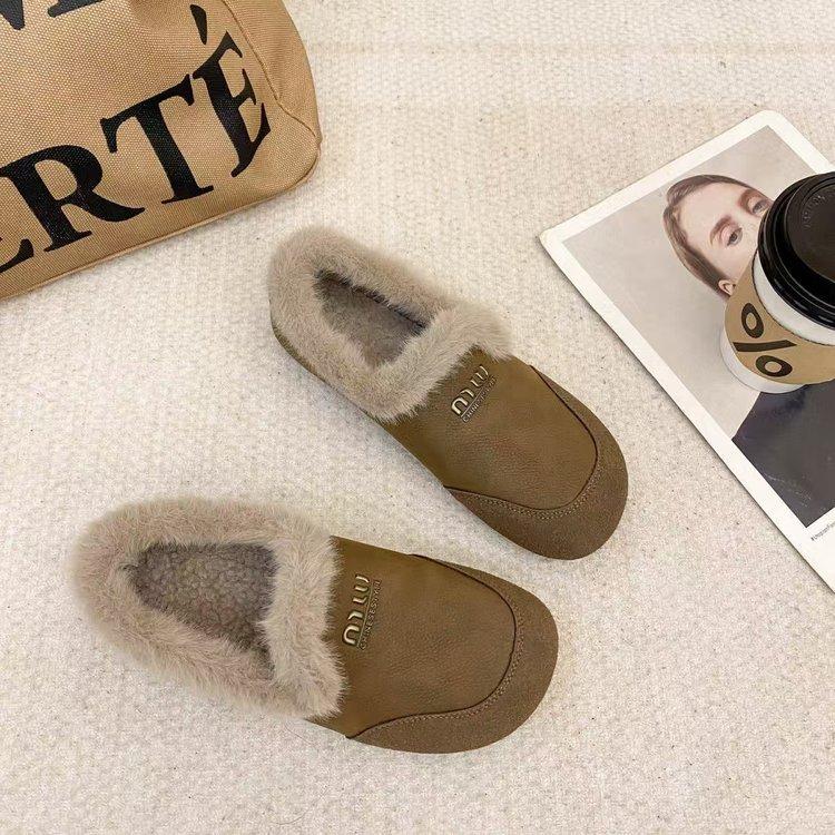 

Туфли Doudou из бархата с одной педалью в стиле ретро, женские, новые, нескользящие, с мягкой подошвой, повседневные, теплые, хлопковые туфли 2024 года 40