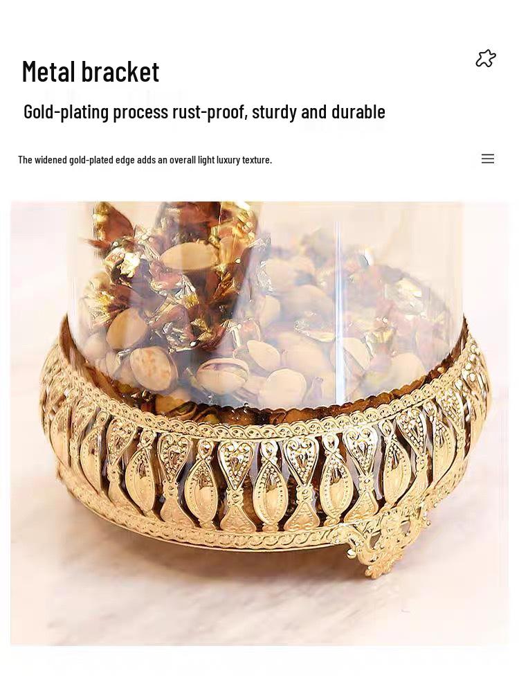 Elegantes Europäisches und Amerikanisches Geschnitztes Bonbonglas-Set - 3-teilig für Wohnzimmer